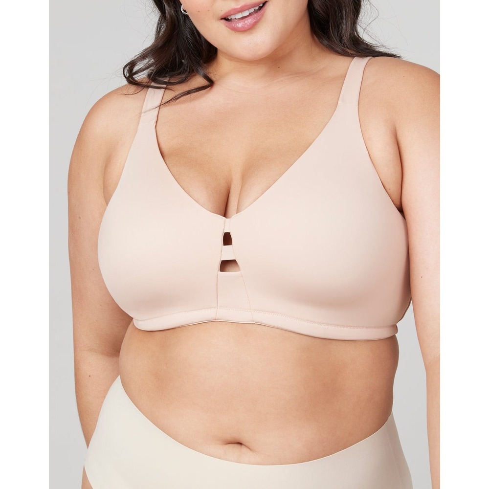 Spanx low profile wireless minimizer Beige 38G Full Coverage Front Cutout 30048R